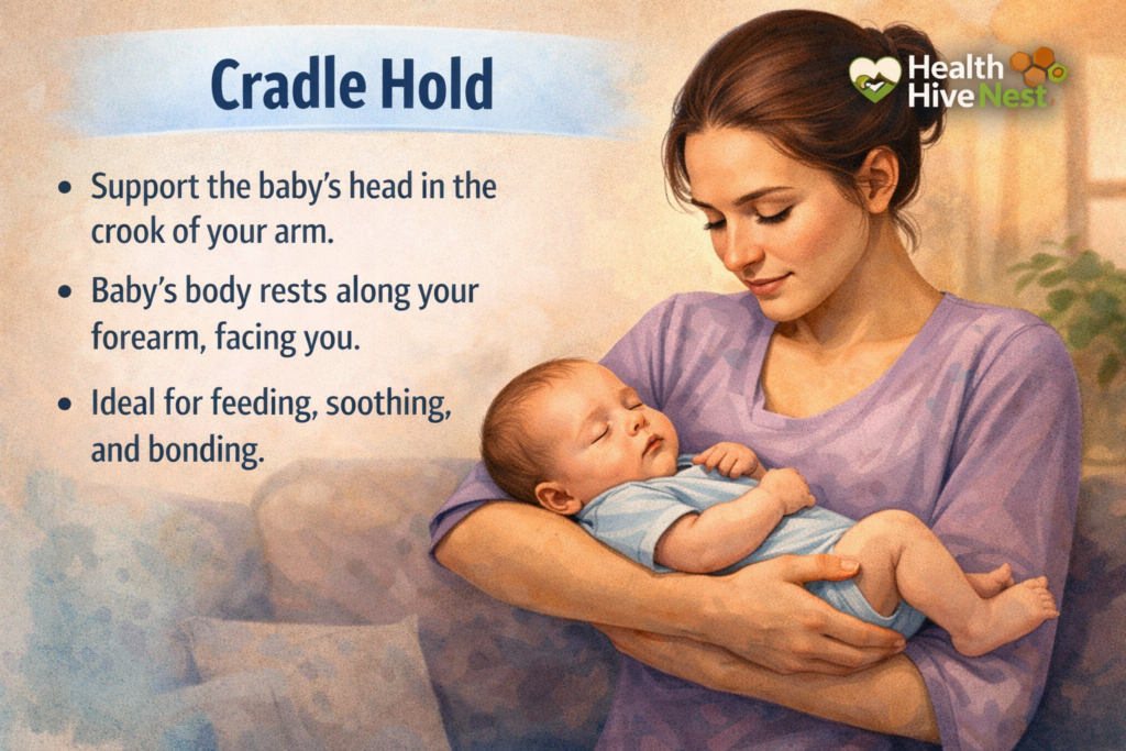 Cradle Holding of a Baby by HealthHiveNest.com