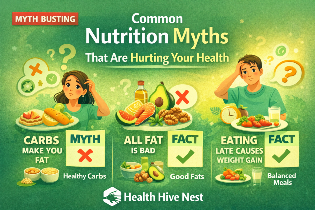 Common Nutrition Myths That Are Hurting Your Health by Health Hive Nest
