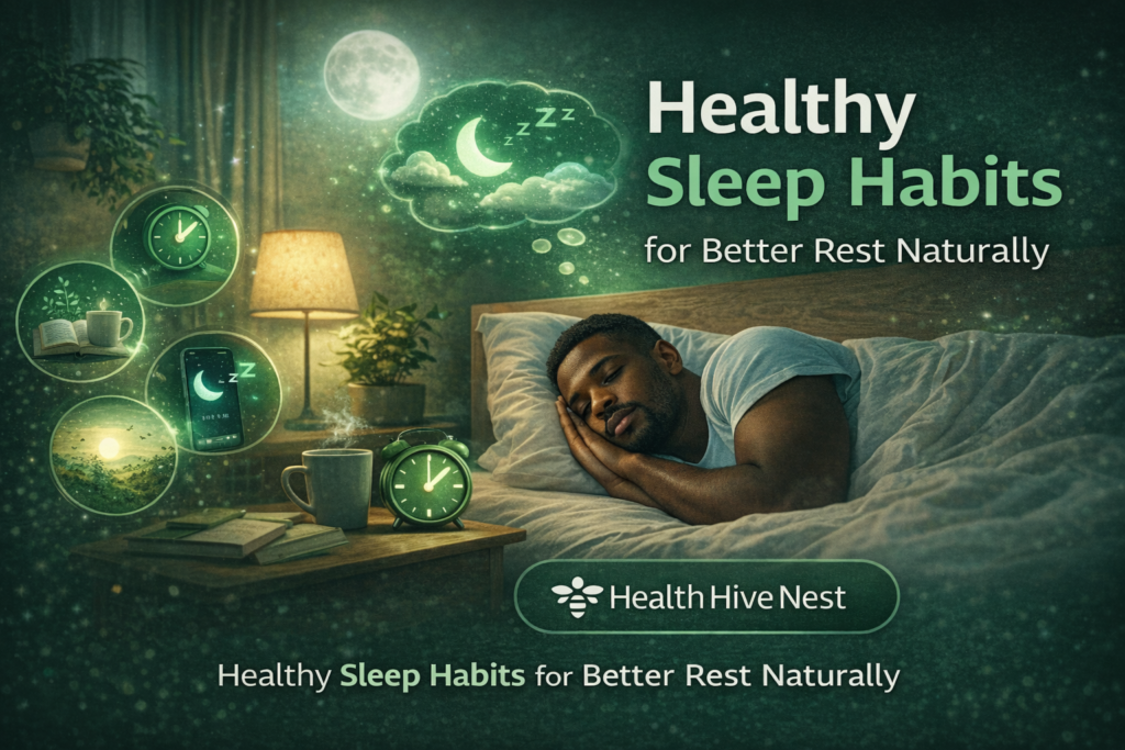 Healthy Sleep Habits for Better Rest Naturally By Health Hive Nest